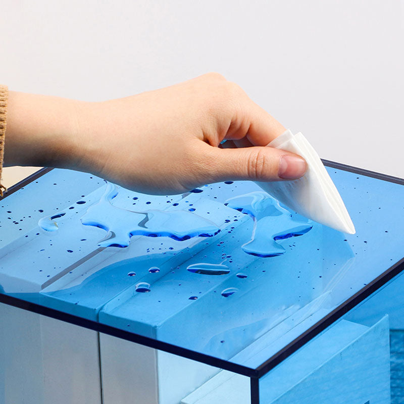 Modern Style Closed Back Bookshelf Vertical Acrylic Bookcase for Office