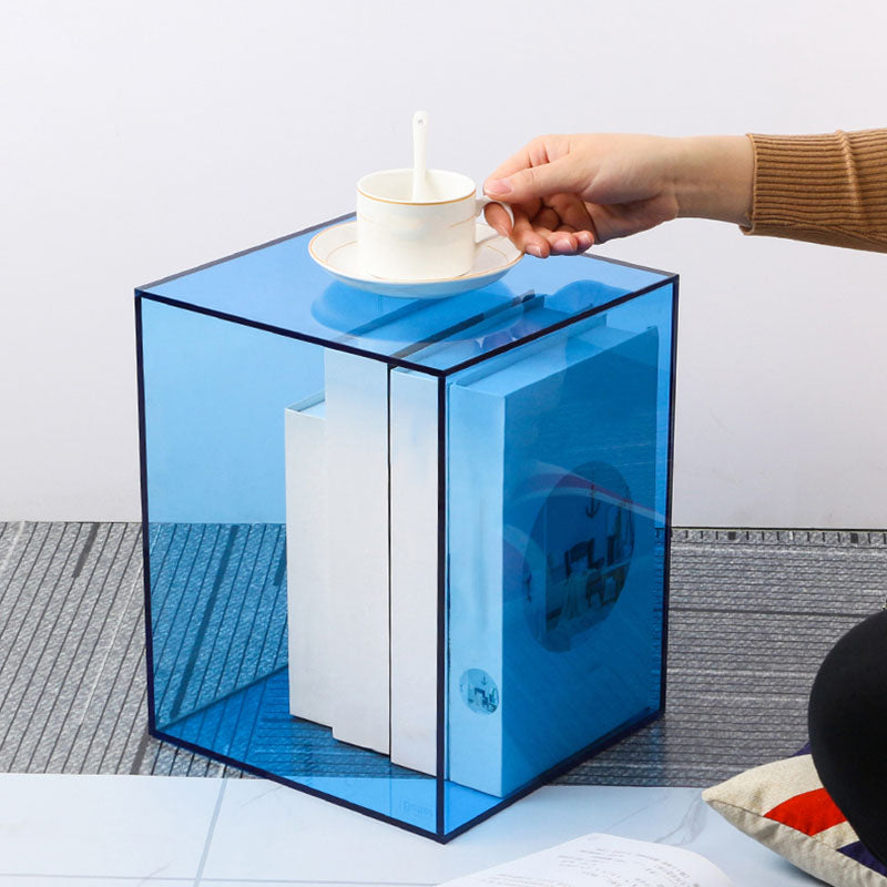 Modern Style Closed Back Bookshelf Vertical Acrylic Bookcase for Office