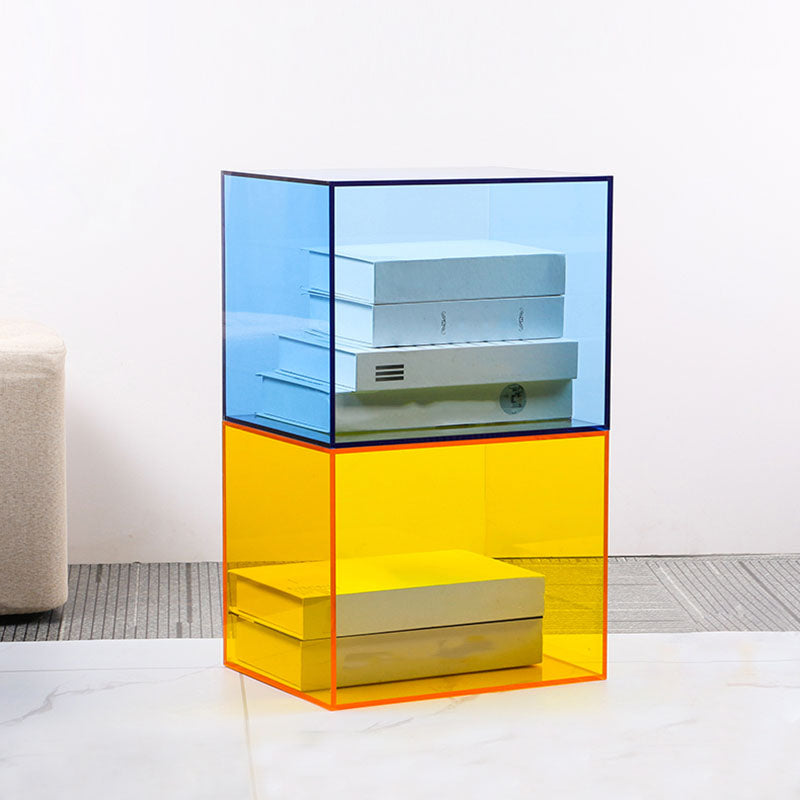 Modern Style Closed Back Bookshelf Vertical Acrylic Bookcase for Office