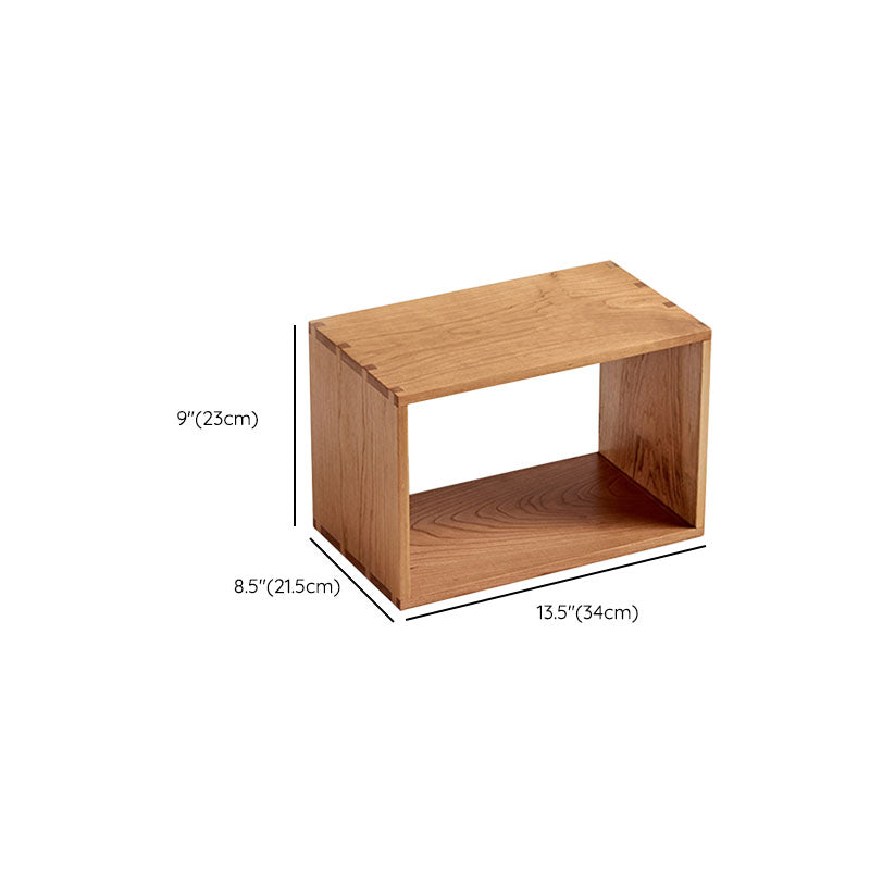 Open Back Bookshelf Modern Style Solid Wood Bookcase for Office