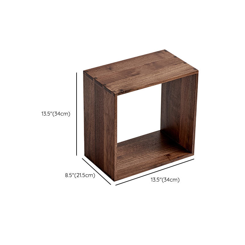 Open Back Bookshelf Modern Style Solid Wood Bookcase for Office