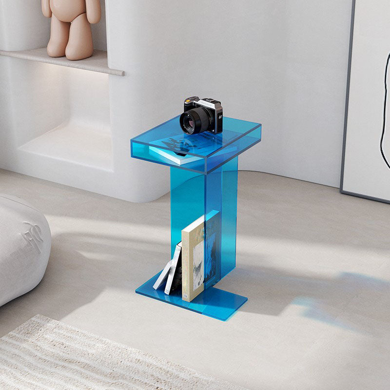 Contemporary Open Back Vertical Bookshelf Acrylic Bookshelf for Home Office