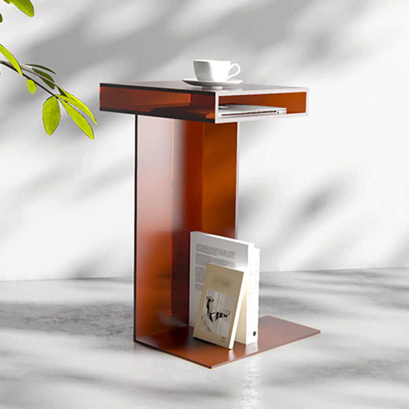 Contemporary Open Back Vertical Bookshelf Acrylic Bookshelf for Home Office