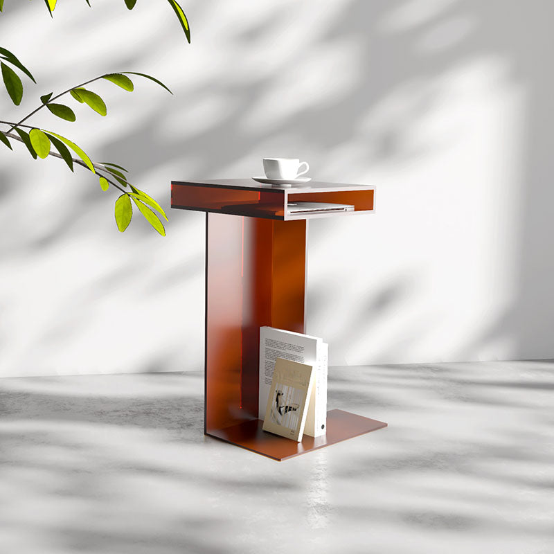 Contemporary Open Back Vertical Bookshelf Acrylic Bookshelf for Home Office