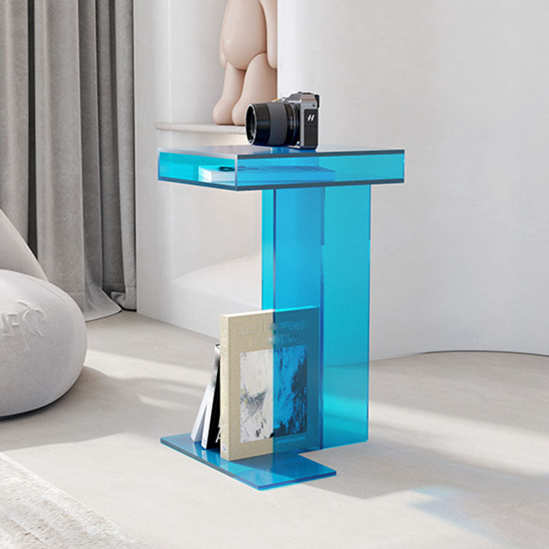 Contemporary Open Back Vertical Bookshelf Acrylic Bookshelf for Home Office