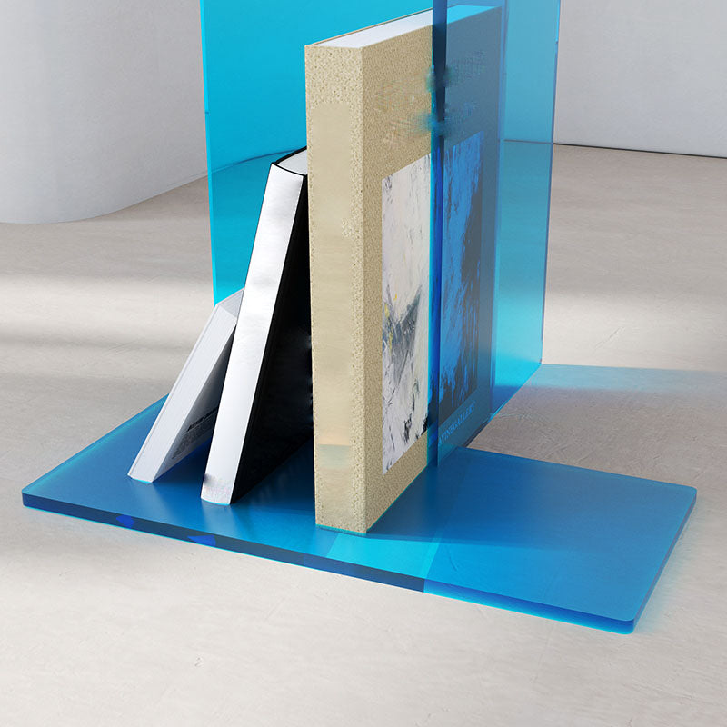 Contemporary Open Back Vertical Bookshelf Acrylic Bookshelf for Home Office