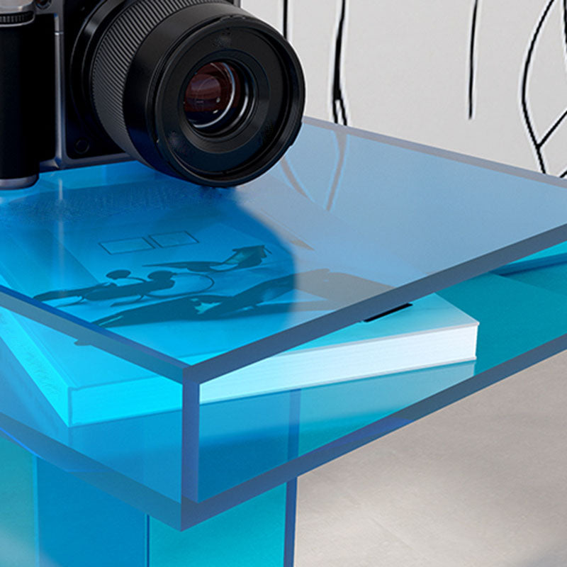 Contemporary Open Back Vertical Bookshelf Acrylic Bookshelf for Home Office