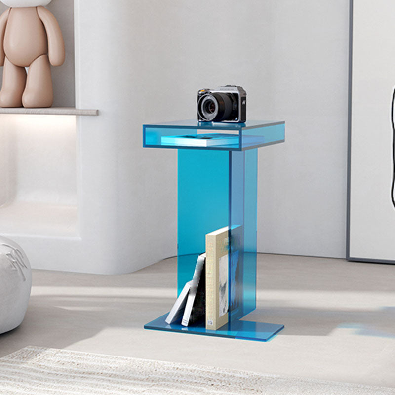 Contemporary Open Back Vertical Bookshelf Acrylic Bookshelf for Home Office