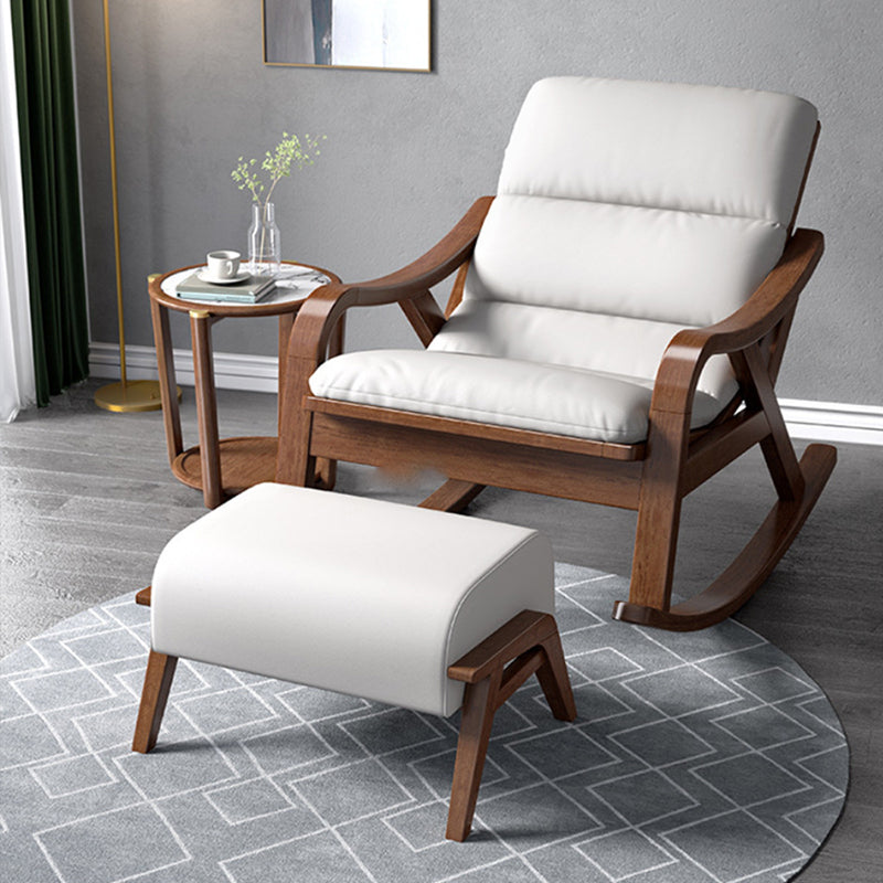Solid Wood Rocking Chair Lounge Lazy Sofa Chair Family Leisure Rocking Chair