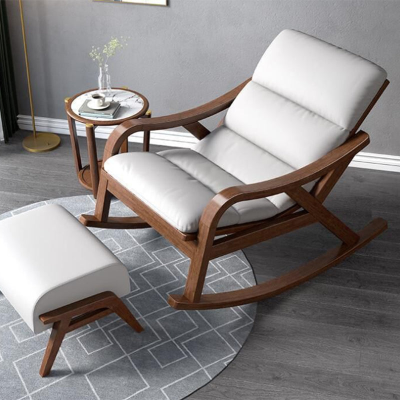 Solid Wood Rocking Chair Lounge Lazy Sofa Chair Family Leisure Rocking Chair