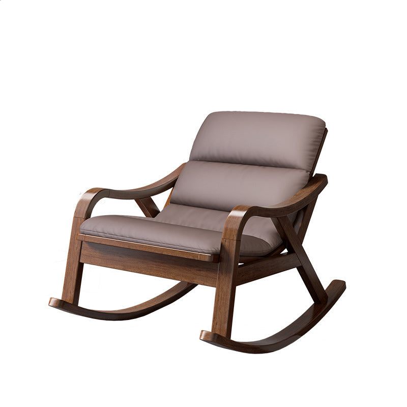 Solid Wood Rocking Chair Lounge Lazy Sofa Chair Family Leisure Rocking Chair