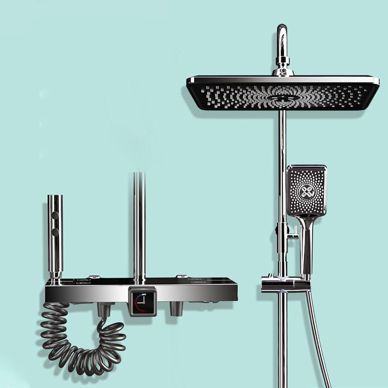 Modern Shower Trim Pure Color Slide Bar Included Shower Combo