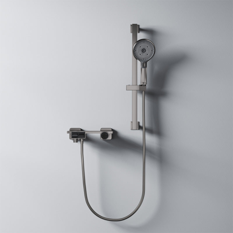 Classic Shower System Adjustable Spray Pattern Swivel Shower Combo with Slide Bar