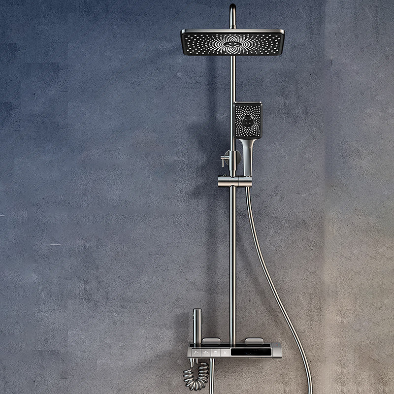 Modern Wall Mounted Shower Combo Slide Bar Included Shower Head Combo