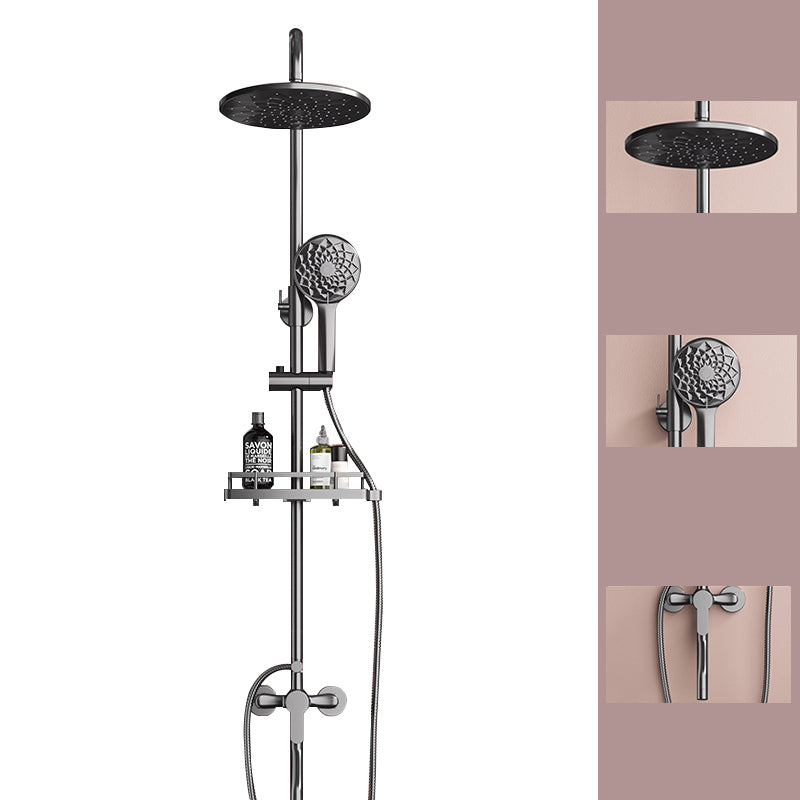 Modern Plain Shower Trim Temperature Control Slide Bar Included Shower System