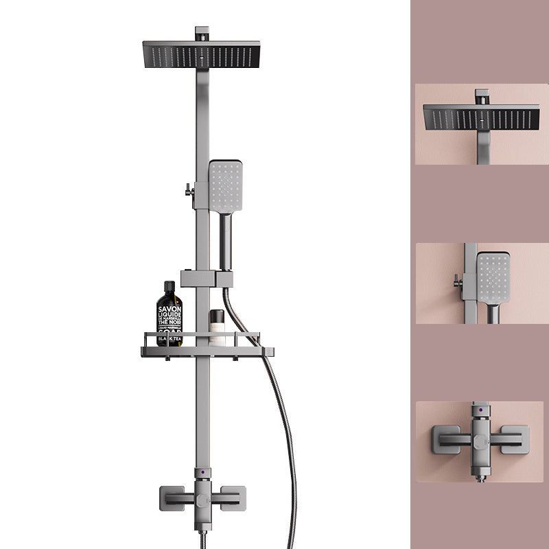 Modern Plain Shower Trim Temperature Control Slide Bar Included Shower System