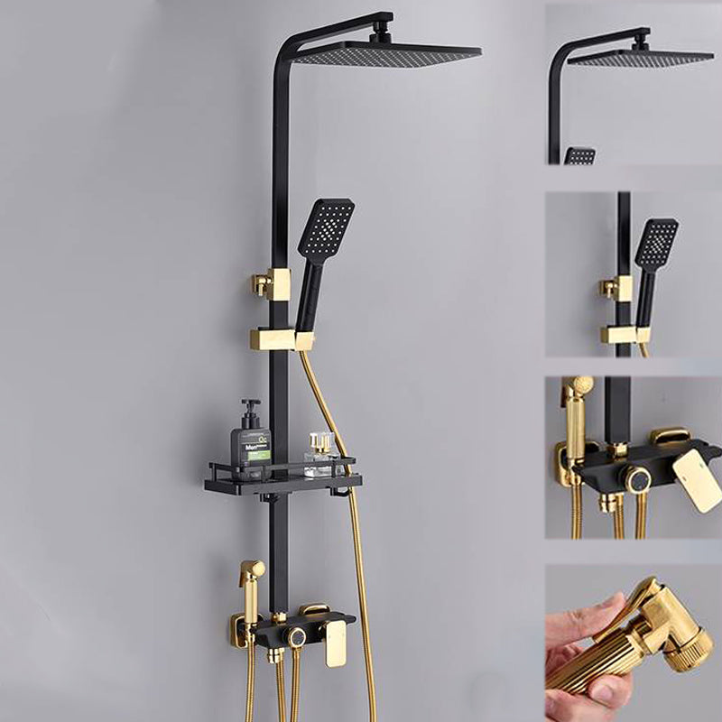 Shower System Rain Handheld Shower Head Wall mounted Adjustable Water Flow Shower System