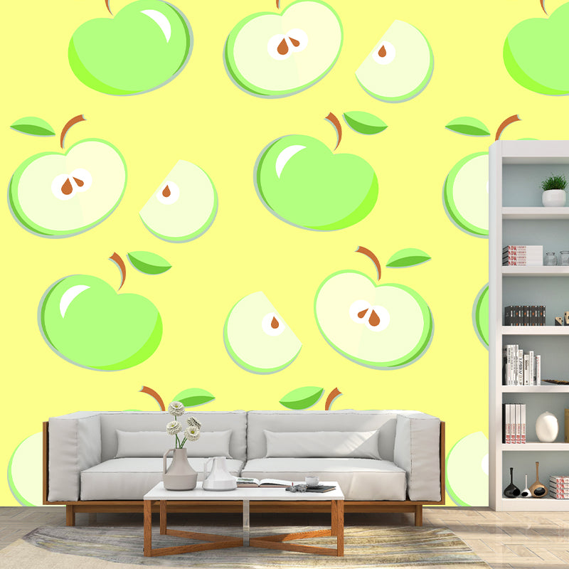 Fruit Illustration Mural Wallpaper Environment Friendly Living Room Wall Mural
