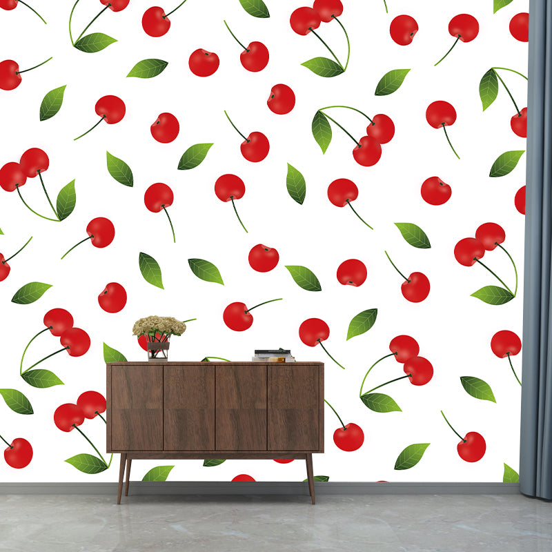Fruit Illustration Mural Wallpaper Environment Friendly Living Room Wall Mural