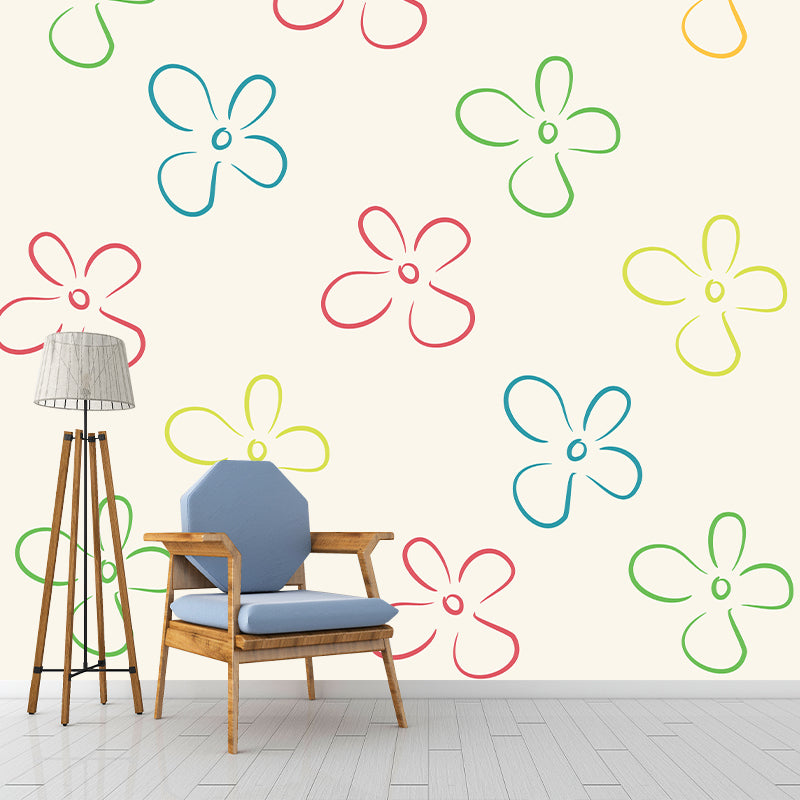 Decorative Mural Wallpaper Plant Illustration Indoor Wall Mural