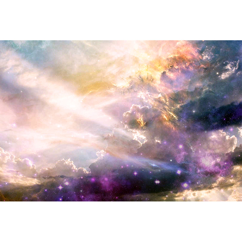 Modern Illustration Mural Wallpaper Starry Sky Sitting Room Wall Mural