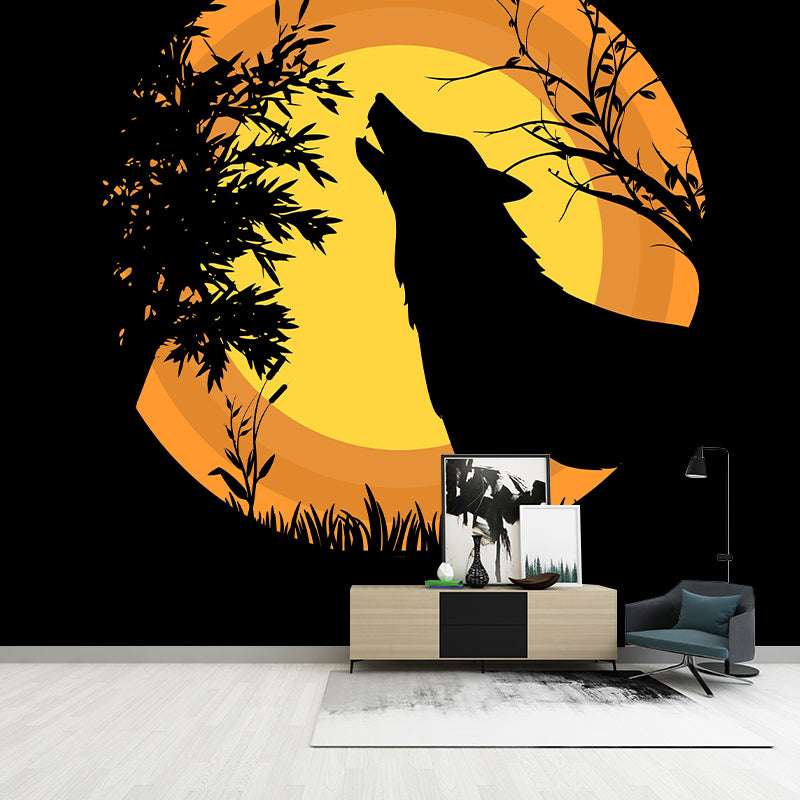 Cartoon Animals Wallpaper Environment Friendly Mildew Resistant Indoor Wall Mural