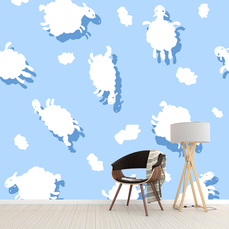 Cartoon Animals Wallpaper Environment Friendly Mildew Resistant Indoor Wall Mural