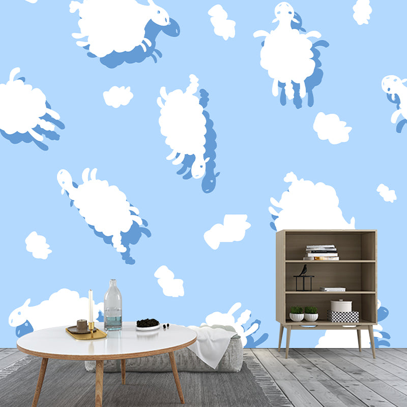 Cartoon Animals Wallpaper Environment Friendly Mildew Resistant Indoor Wall Mural
