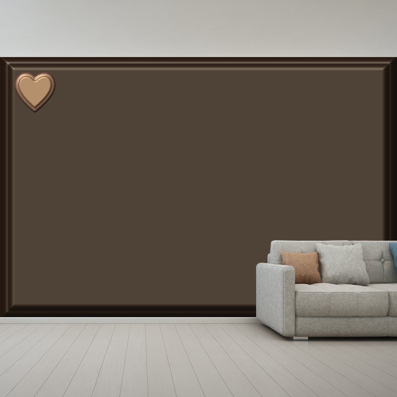 Illustration Stain Resistant Mural Heart Pattern Living Room Wall Mural