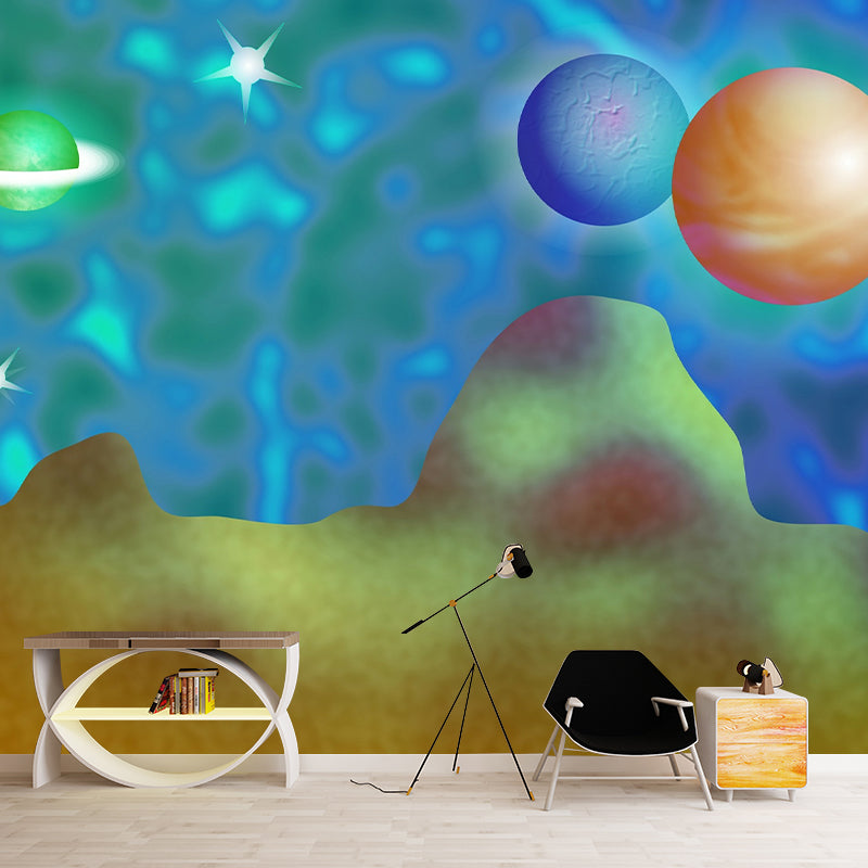 Illustration Mildew Resistant Mural Wallpaper Space Indoor Wall Mural