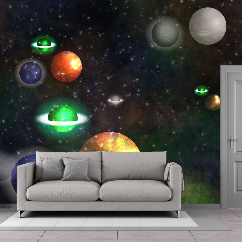Illustration Mildew Resistant Mural Wallpaper Space Indoor Wall Mural
