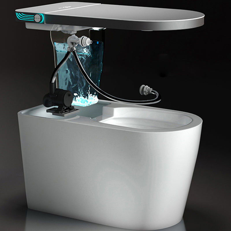 Modern Floor Mounted Flush Toilet Siphon Jet Toilet Bowl with Slow Close Seat for Washroom
