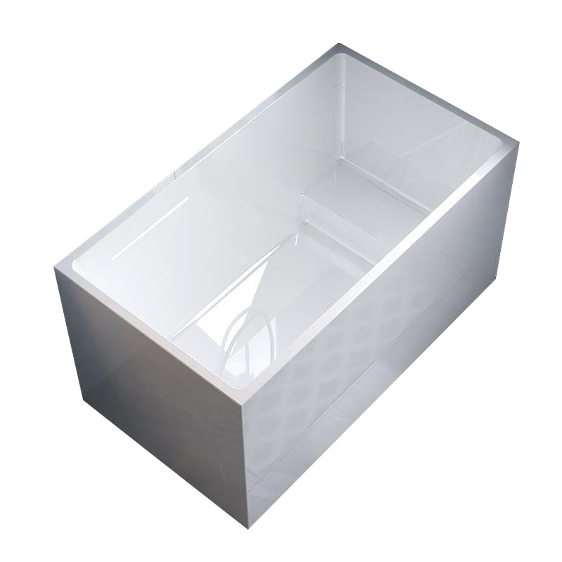 Acrylic Back to Wall Bathtub Stand Alone Modern Soaking Bath
