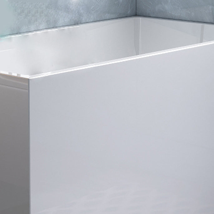 Acrylic Back to Wall Bathtub Stand Alone Modern Soaking Bath