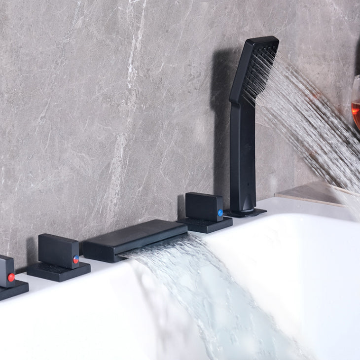 Freestanding Acrylic Bathtub Rectangular Modern Soaking Bath