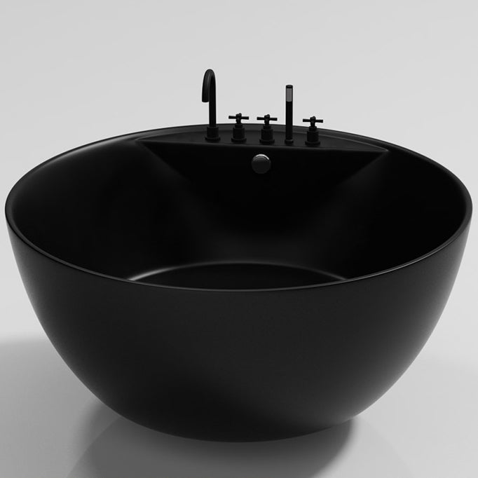Antique Finish Round Bathtub Stand Alone Soaking Modern Bath Tub