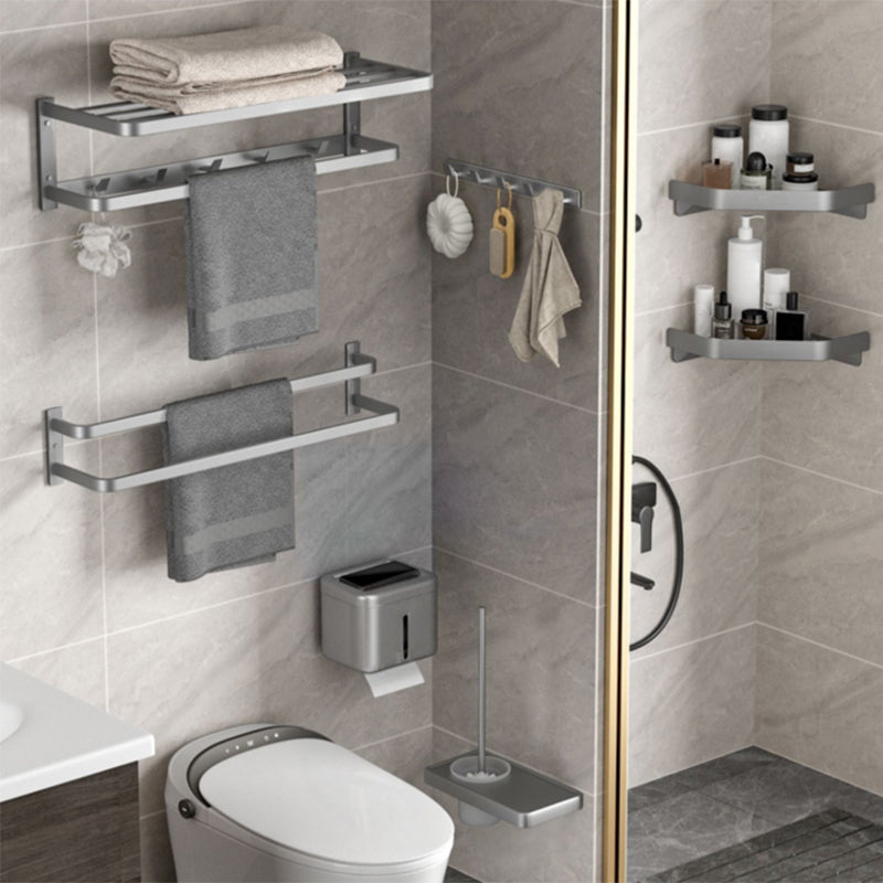 Modern Grey Bath Hardware Set Towel Bar Paper Holder Bathroom Accessory Kit