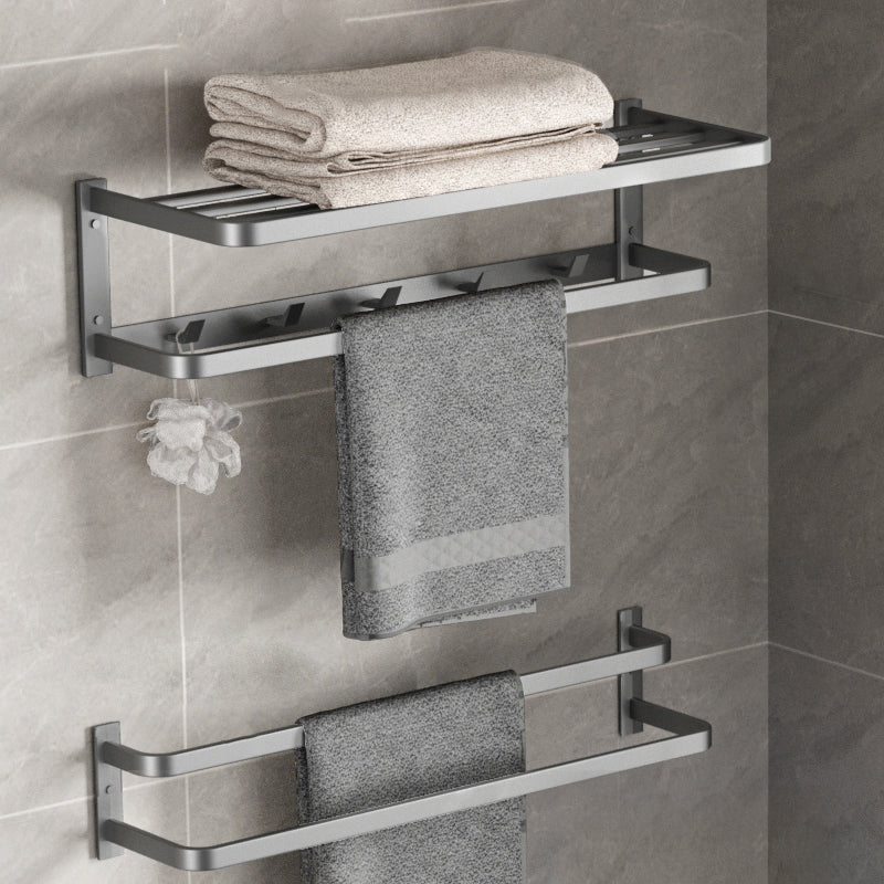 Modern Grey Bath Hardware Set Towel Bar Paper Holder Bathroom Accessory Kit