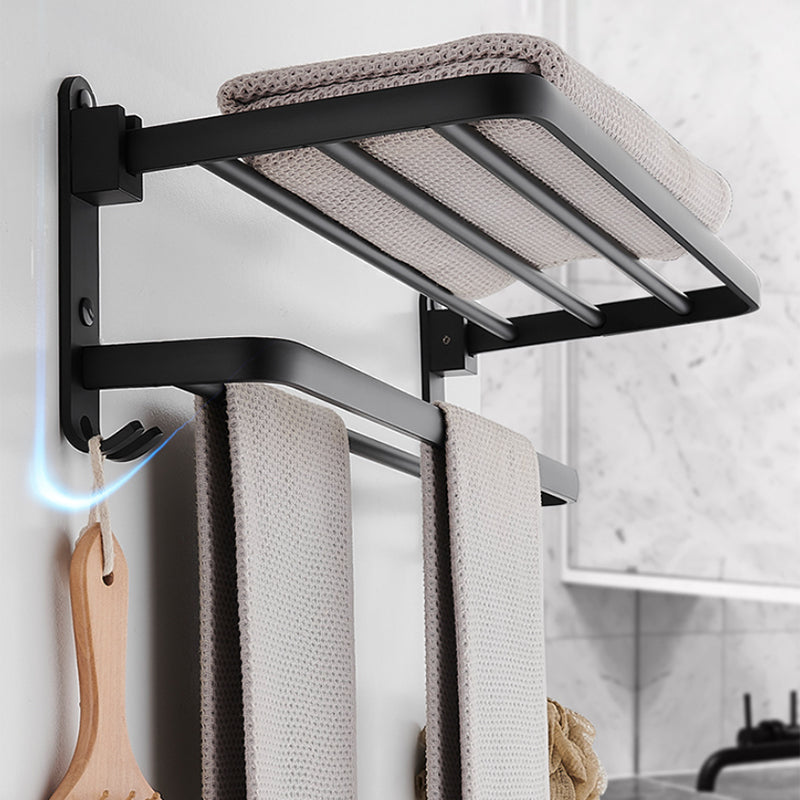 Modern Bath Hardware Set Black Towel Bar Paper Holder Bathroom Accessory Kit