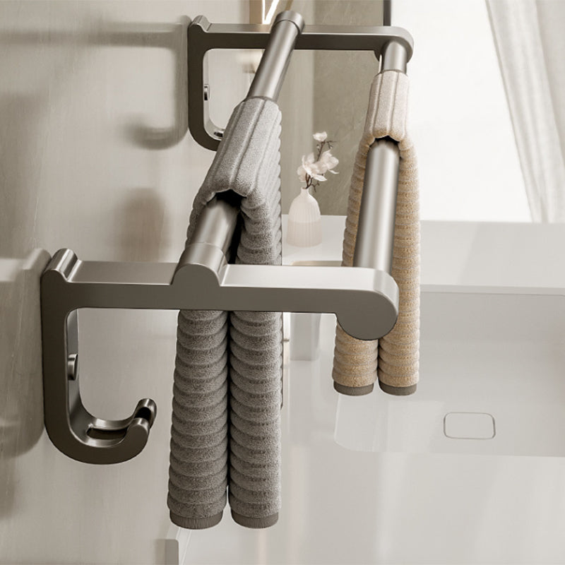 Modern Bath Hardware Set Grey Bath Shelf Paper Holder Bathroom Set