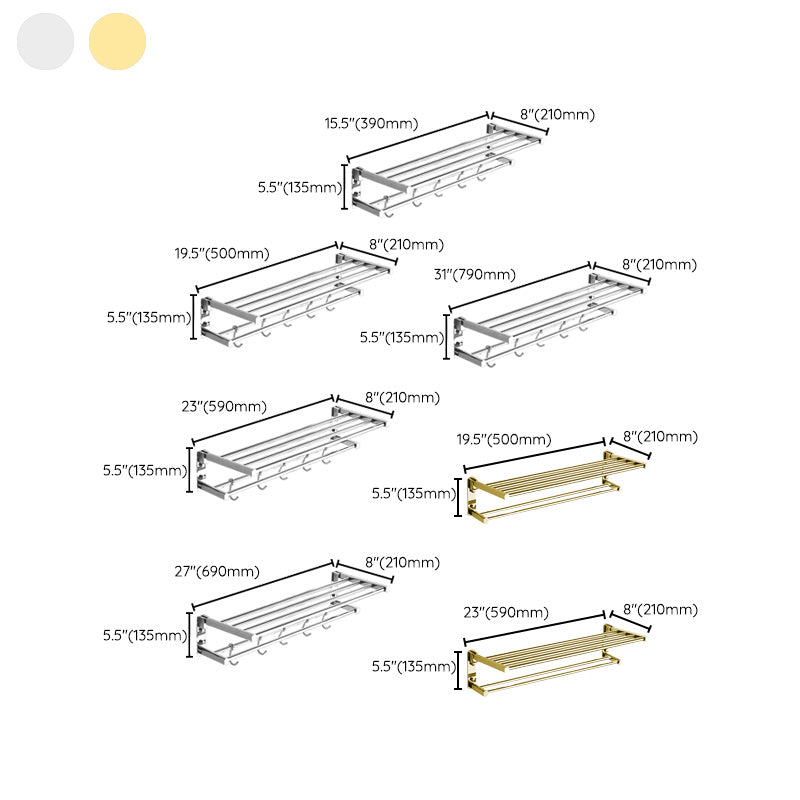 Traditional Brass Bathroom Accessory Set Polished Metal Bathroom Hardware