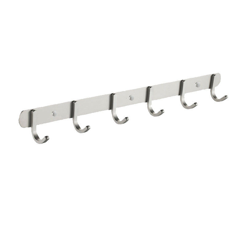 7 Piece Bathroom Accessory Set Modern Aluminum Bathroom Set in Silver