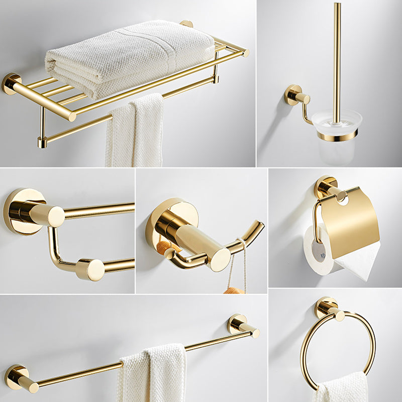 4 Piece Traditional Bathroom Accessory Set Brass Bathroom Set in Matte Gold