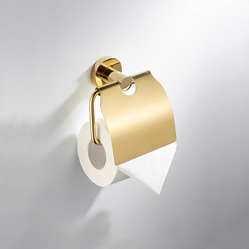 4 Piece Traditional Bathroom Accessory Set Brass Bathroom Set in Matte Gold