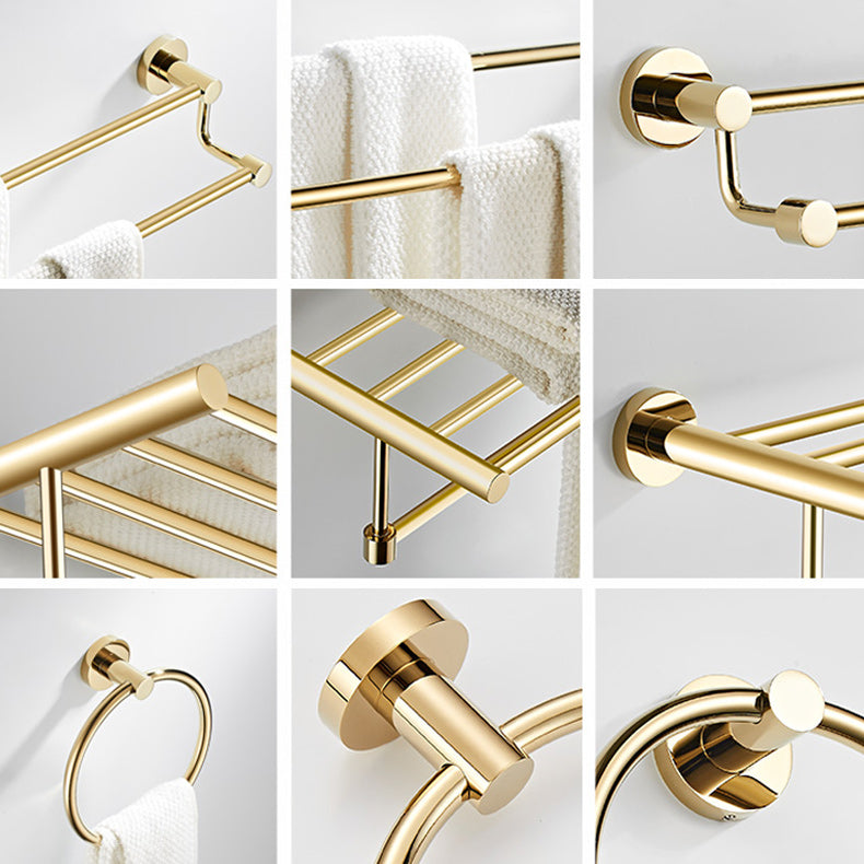 4 Piece Traditional Bathroom Accessory Set Brass Bathroom Set in Matte Gold