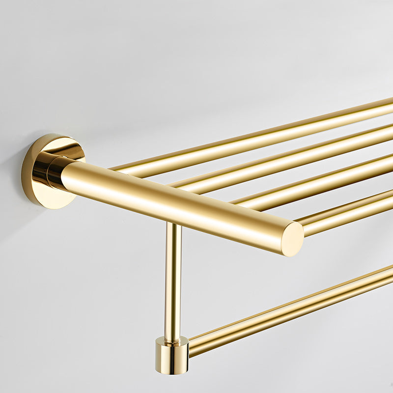 4 Piece Traditional Bathroom Accessory Set Brass Bathroom Set in Matte Gold