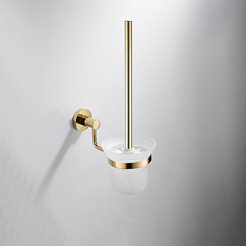 4 Piece Traditional Bathroom Accessory Set Brass Bathroom Set in Matte Gold