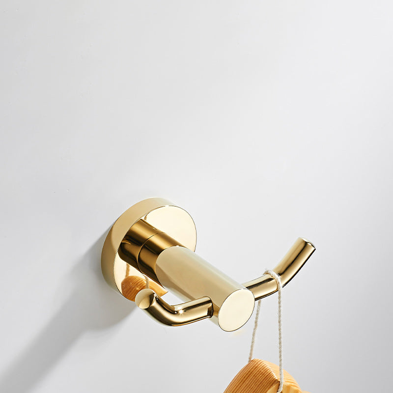 4 Piece Traditional Bathroom Accessory Set Brass Bathroom Set in Matte Gold