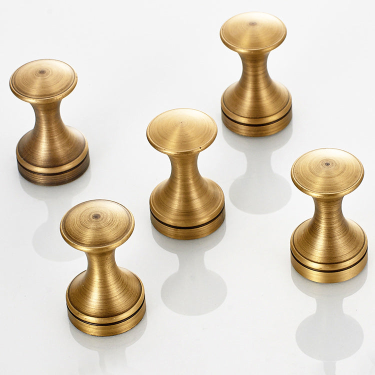 5 Piece Traditional Bathroom Accessory Set Brushed Brass Robe Hooks