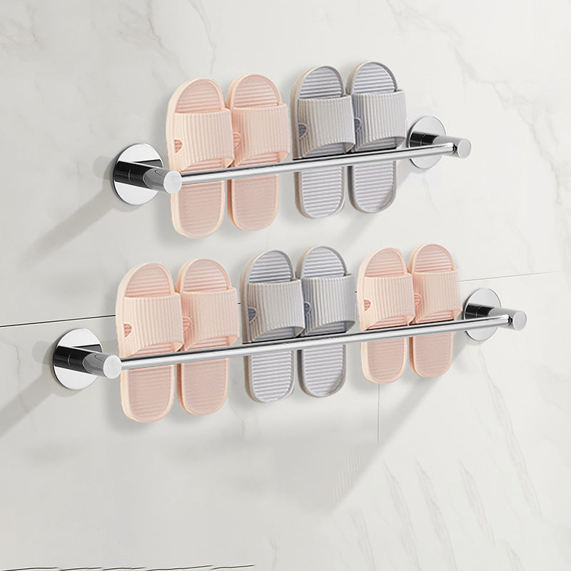 2 Piece Bathroom Hardware Set Modern Stainless-steel Slipper Rack